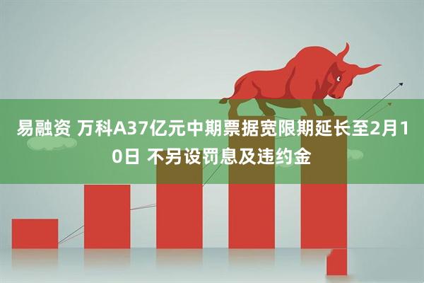 易融资 万科A37亿元中期票据宽限期延长至2月10日 不另设罚息及违约金